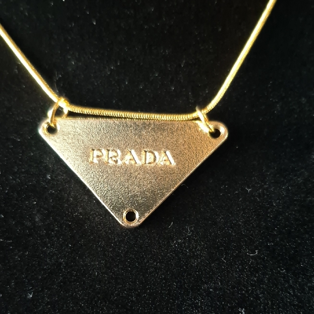 Upcycled Gold and Green Necklace #33 - Picture 2 of 2